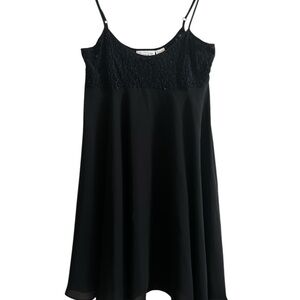 Vintage Black Lace Cami Dress